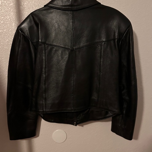Large a genuine Leather cropped cowgirl jacket - Picture 4 of 4
